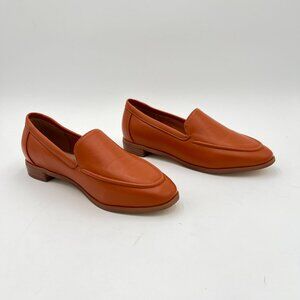 FOWT Wide Width Loafer Shoes Slip On Block Stripped Heel Pointed Toe Shoes.